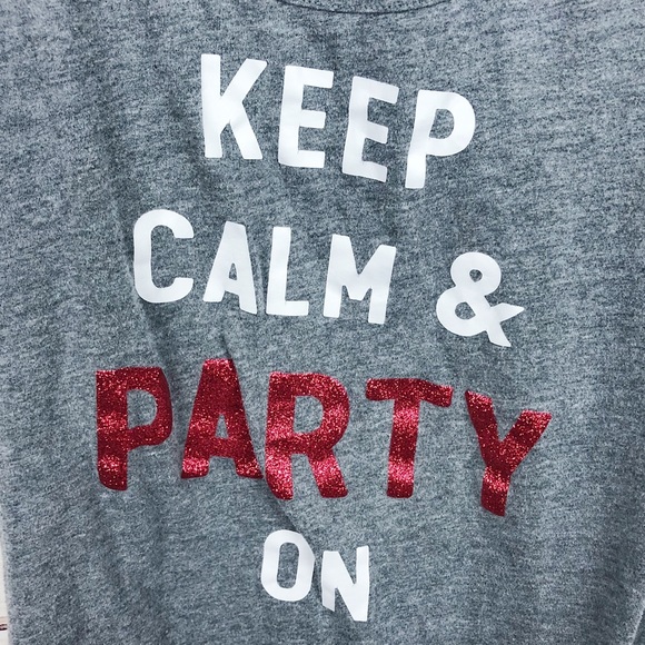 Victoria’s Secret Keep Calm + Party On Tank Top L - Picture 6 of 7